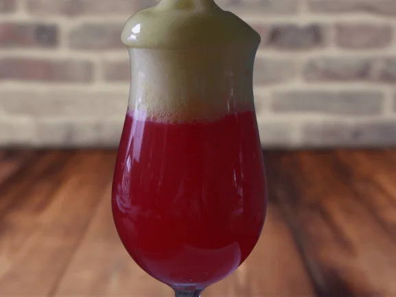 Mango passion fruit foam