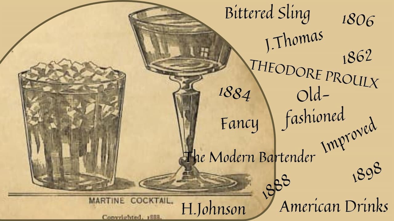 Old-fashioned cocktails